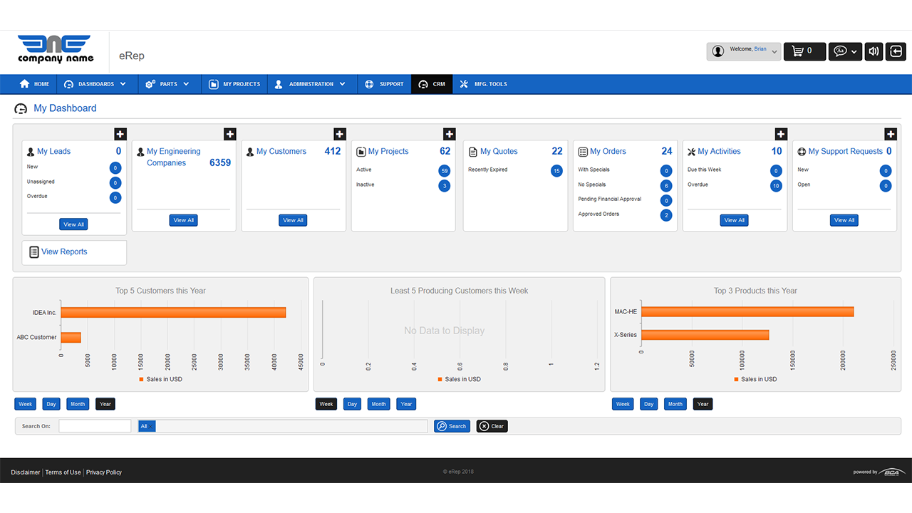 Snapshot 2 of eRep CPQ by BCA Technologies