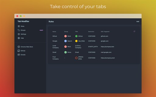 Tab Modifier - Customize & Control Your Chrome Tabs