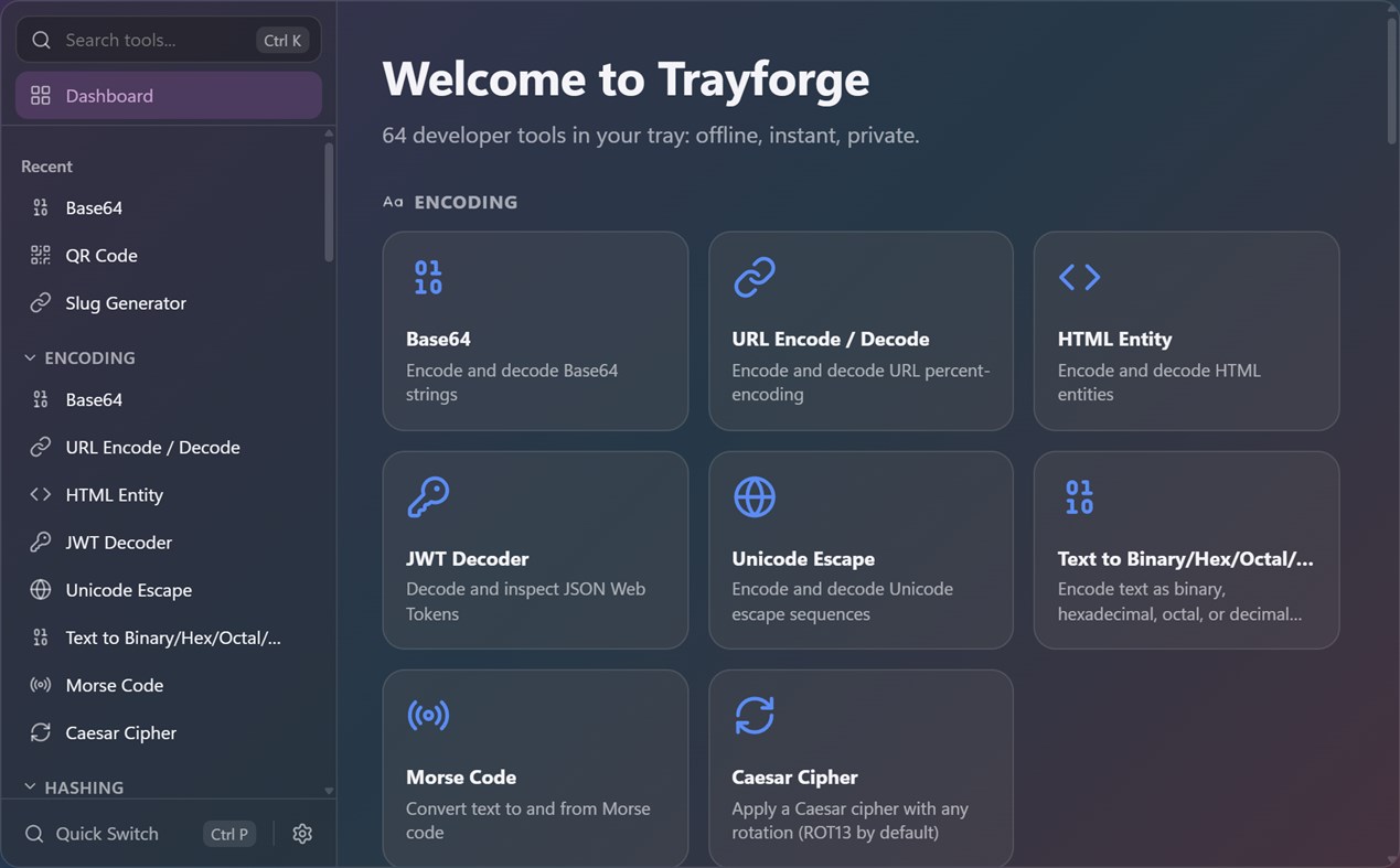 #1. Trayforge (Windows) By: Tovarish.Sanechka