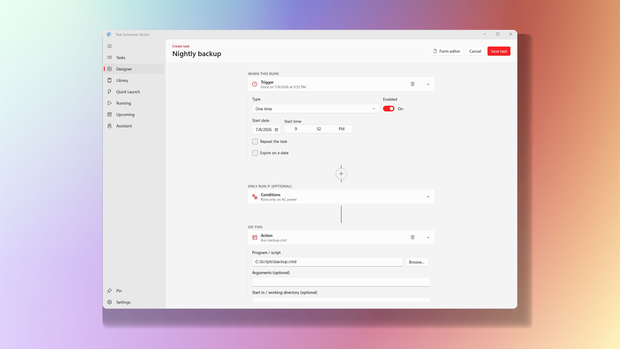 Task Scheduler Studio screenshot