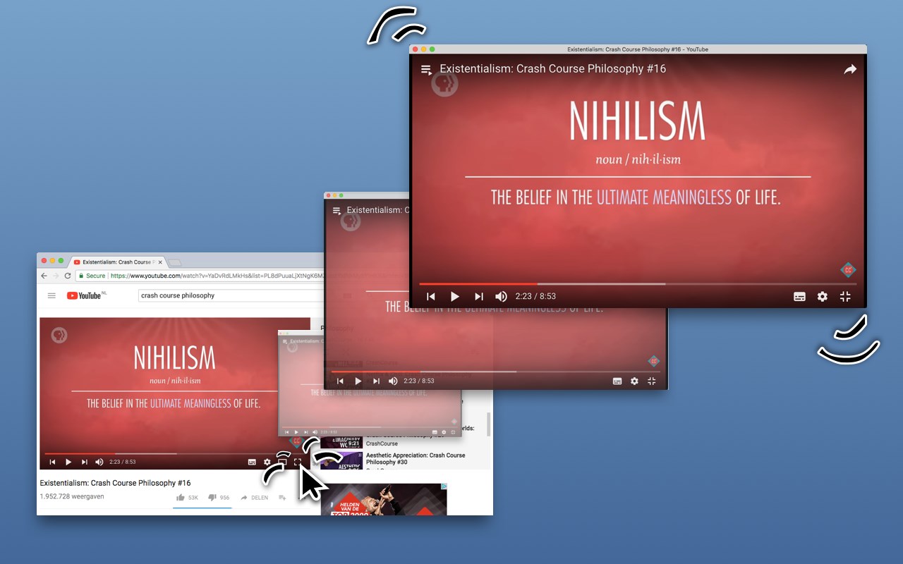 Windowed - floating Youtube/every website