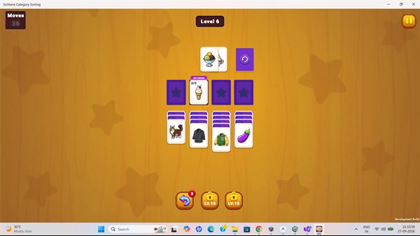Solitaire Category Sorting — 11