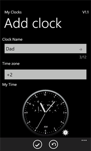 My Clocks screenshot 2