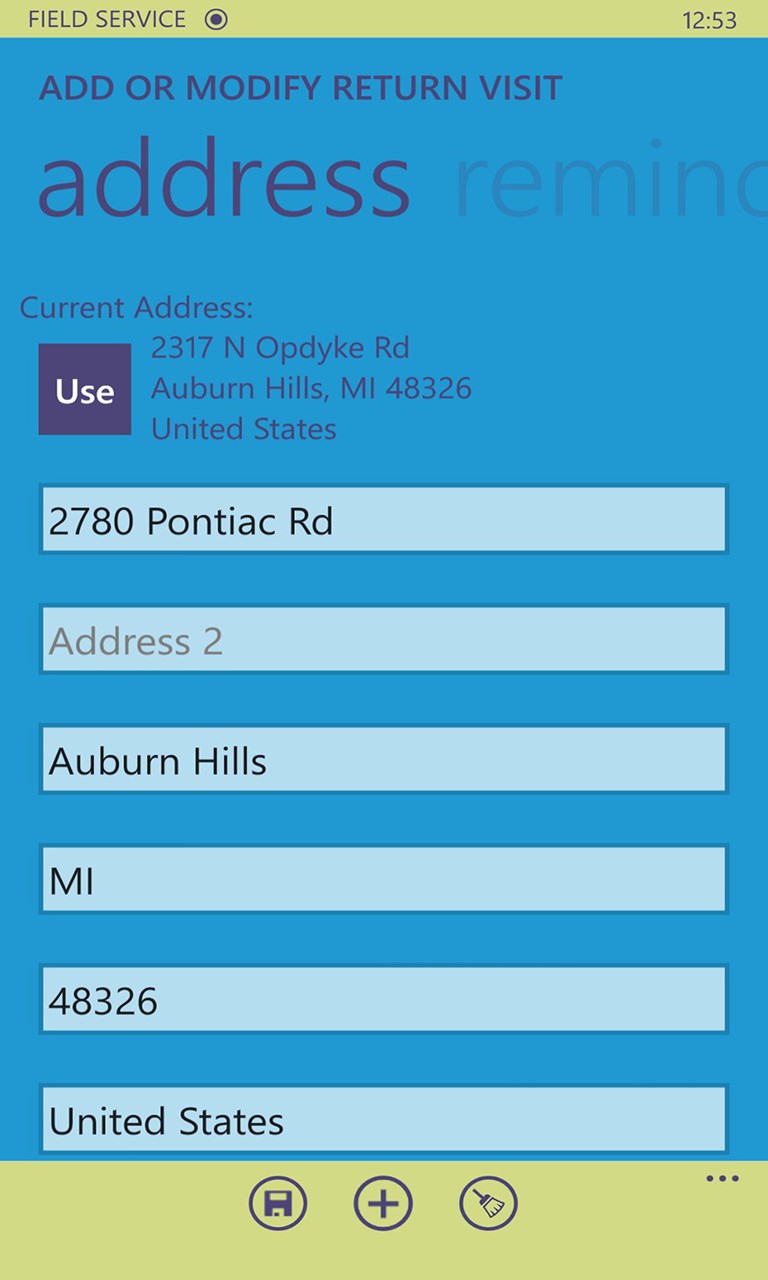 JW Field Service for Windows 10 Mobile