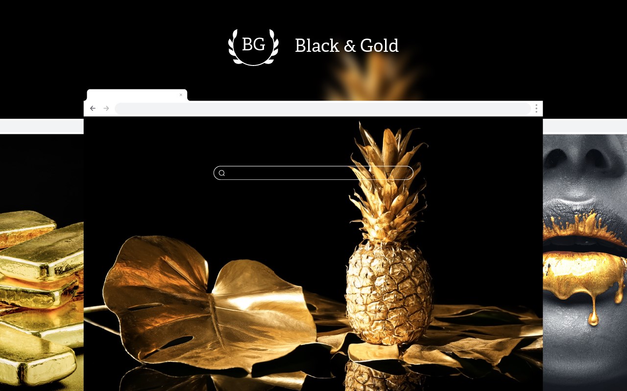 Black & Gold HD Wallpapers New Tab Theme