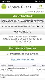 Banque Casino - Mes comptes screenshot 6