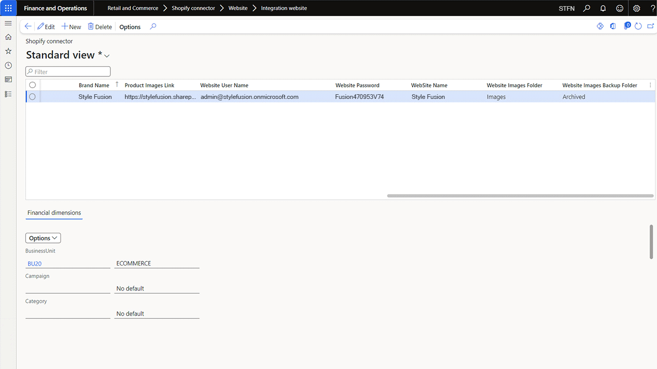 Snapshot 2 of Shopify and Dynamics 365 Integration