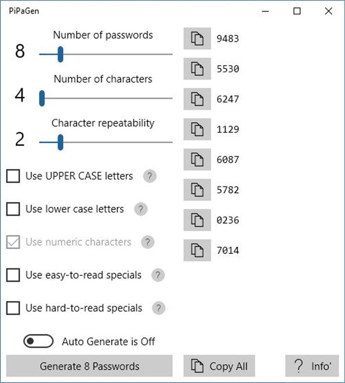 #2. PiPaGen (Windows) 由: Garry Patchett