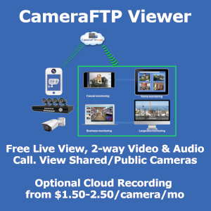 Visualizador de câmera de segurança IP CameraFTP - Visualização e reprodução ao vivo