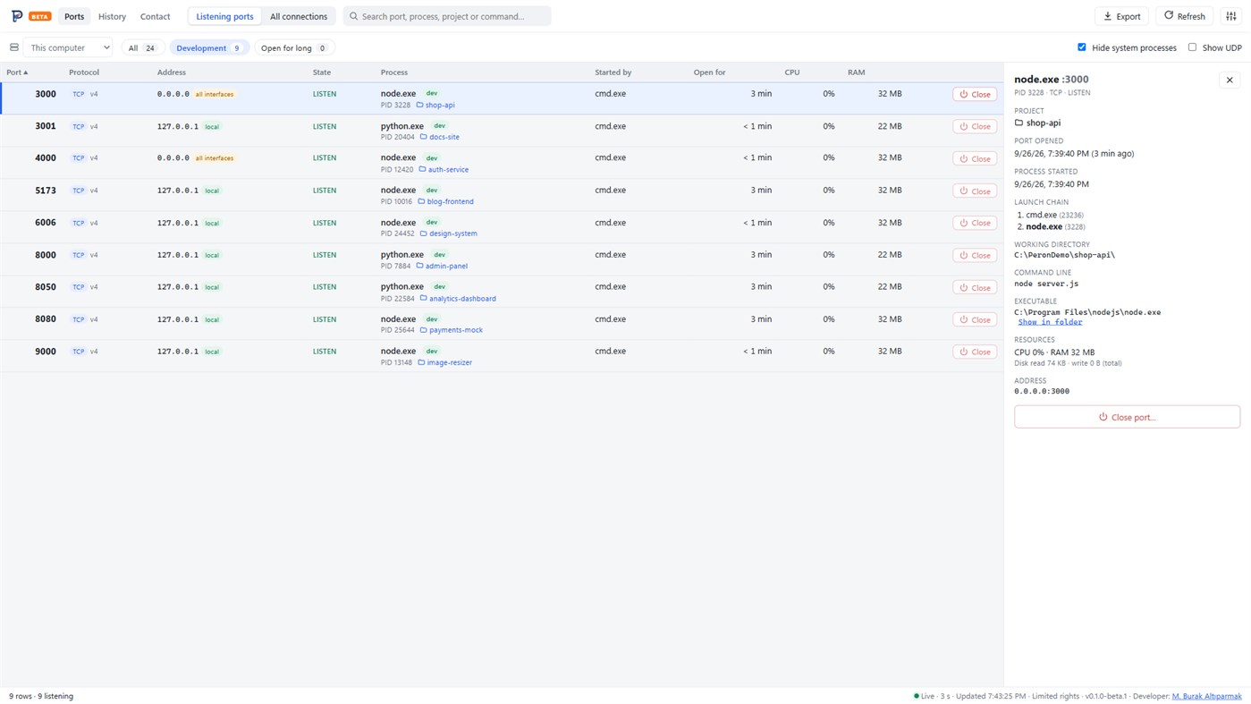 #2. Peron (Windows) بواسطة: M. Burak Altiparmak