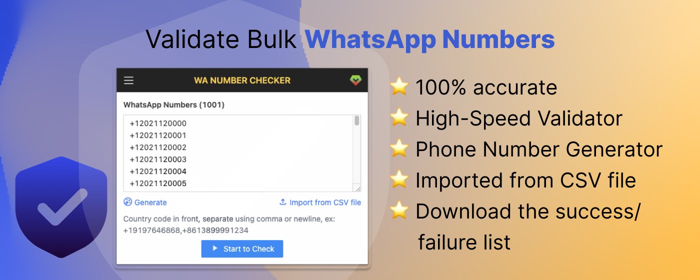 WA Number Checker - Check & Verify WA Number marquee promo image