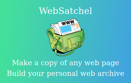 WebSatchel - Your personal web archive! small promo image