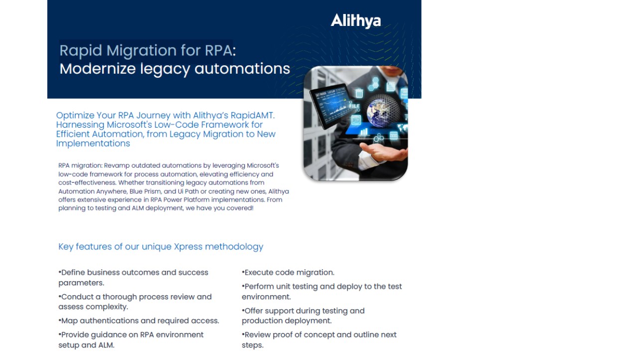 Snapshot 1 of Rapid Migration for RPA: 4-6 WK Migration
