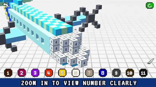 Planes 3D Color by Number - Voxel Coloring Book screenshot 4