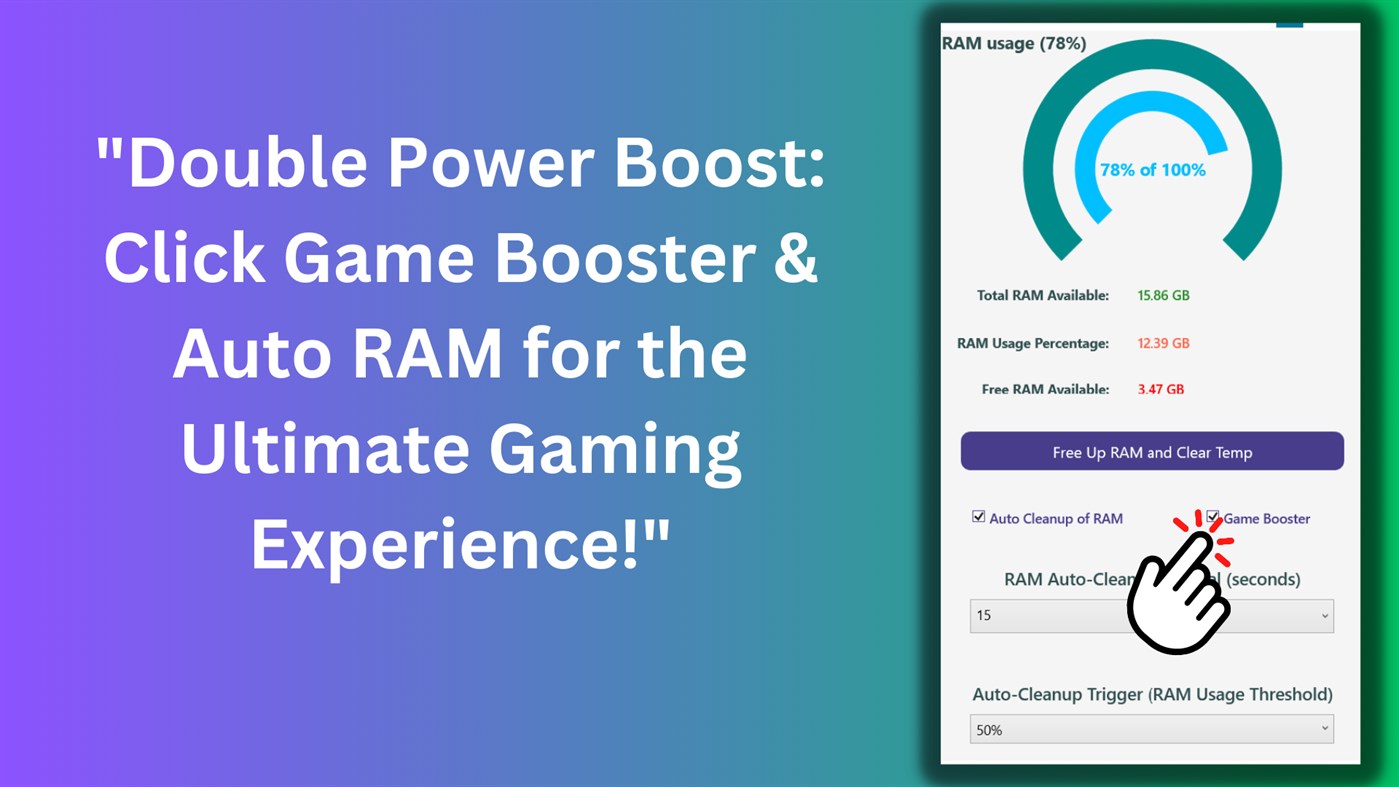#4. Ram Cleaner: Game Booster, PC Optimizer (Windows) Por: finetuneapps