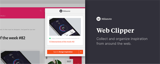 Milanote Web Clipper marquee promo image