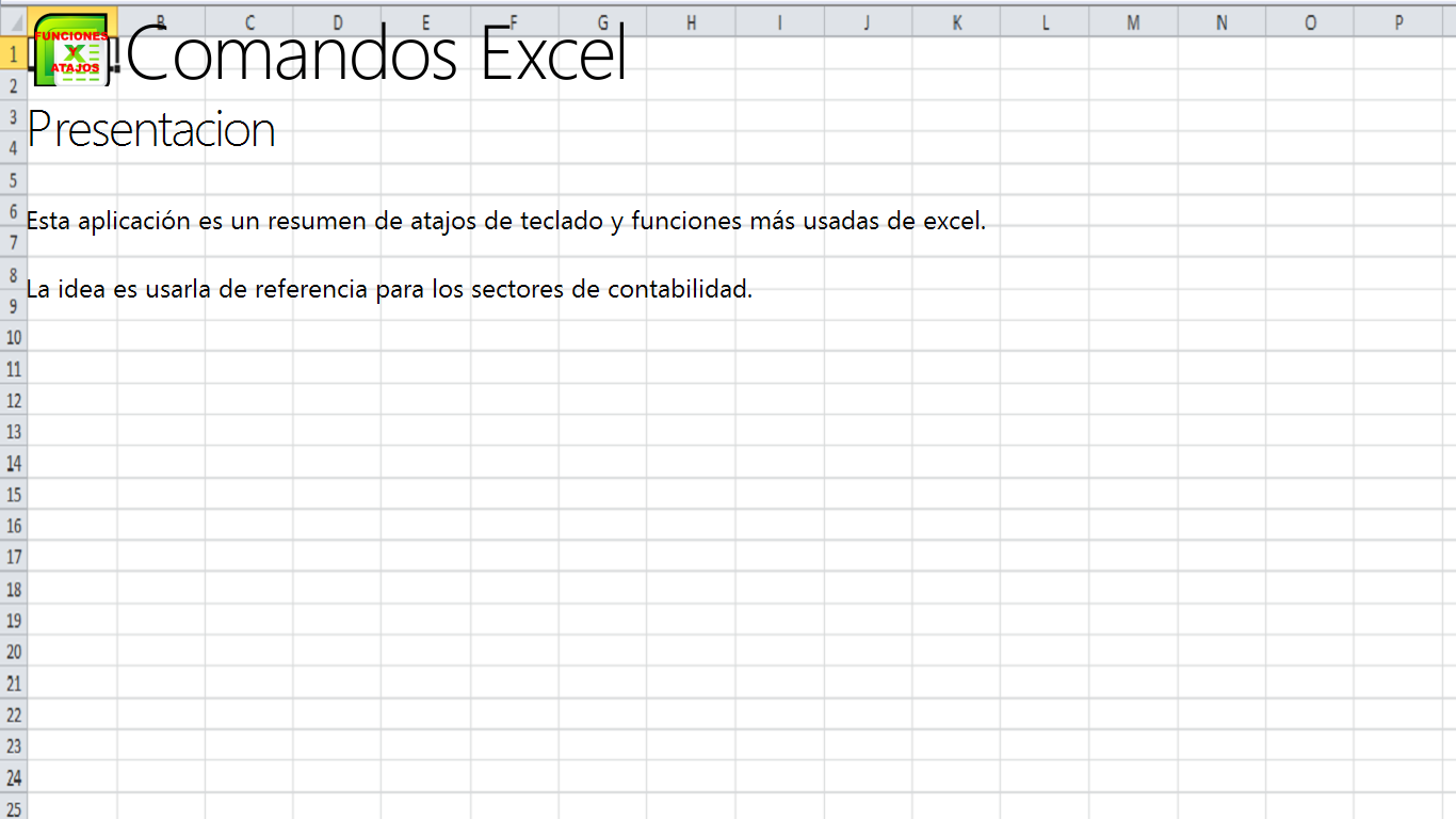 Comandos Excel For Windows