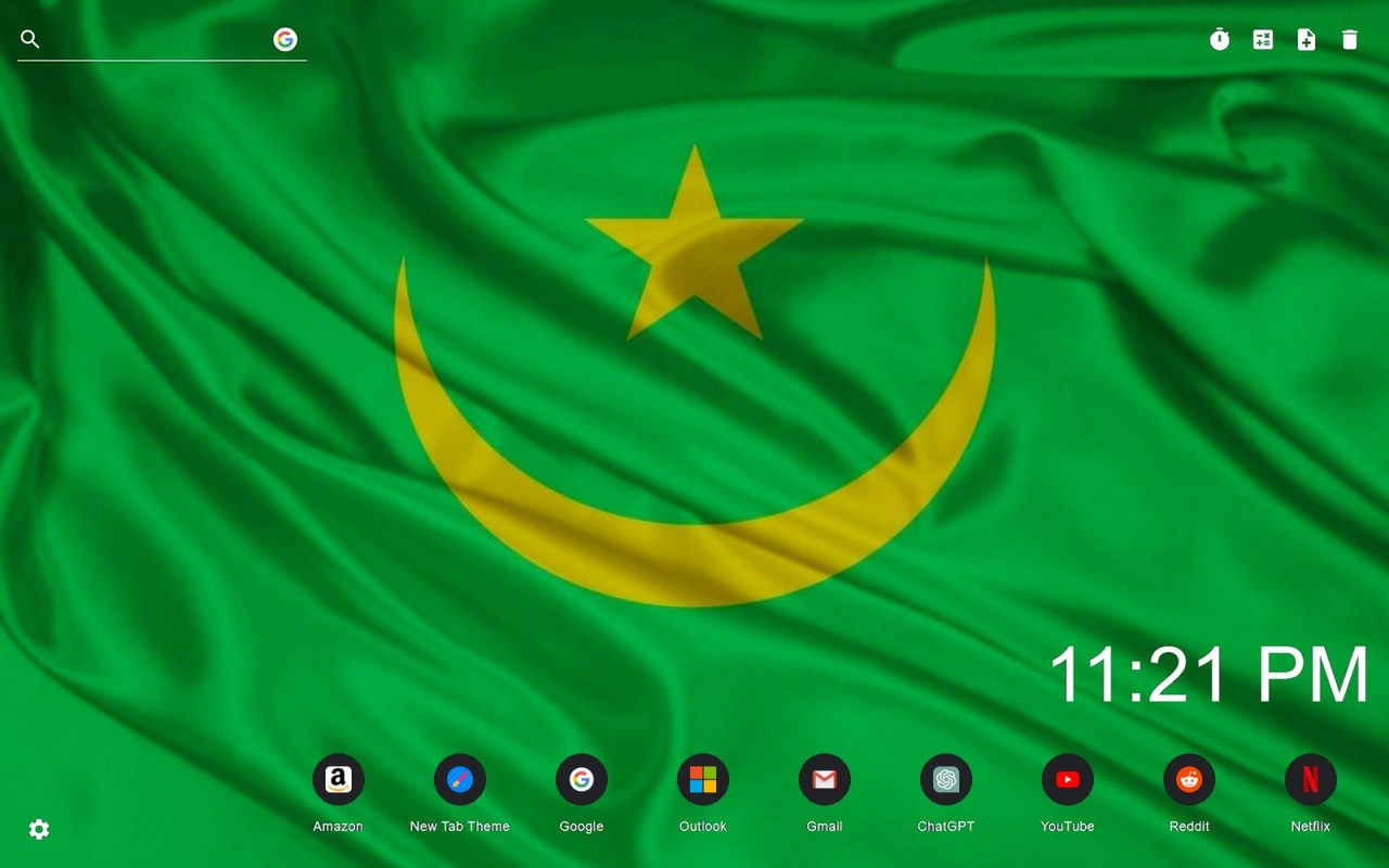 Mauritania Flag Wallpaper New Tab
