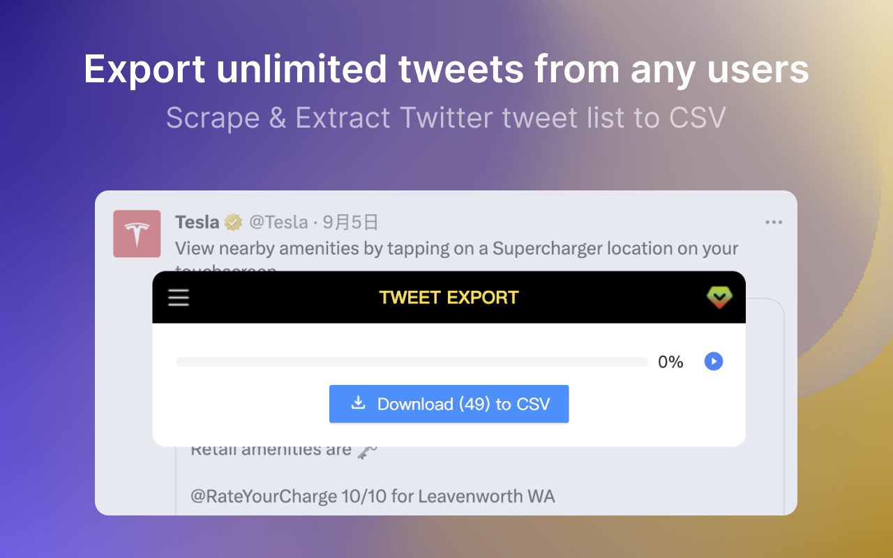 TweetExport - Export Tweet from any User