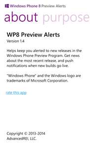 WP8 Preview Alerts screenshot 5