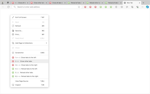 Close All Tabs to the Left - Chrome Extension