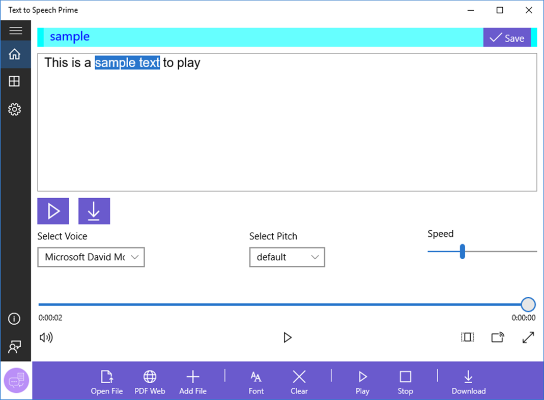 #3. Text to Speech Prime (Windows) By: Indus Valley Apps