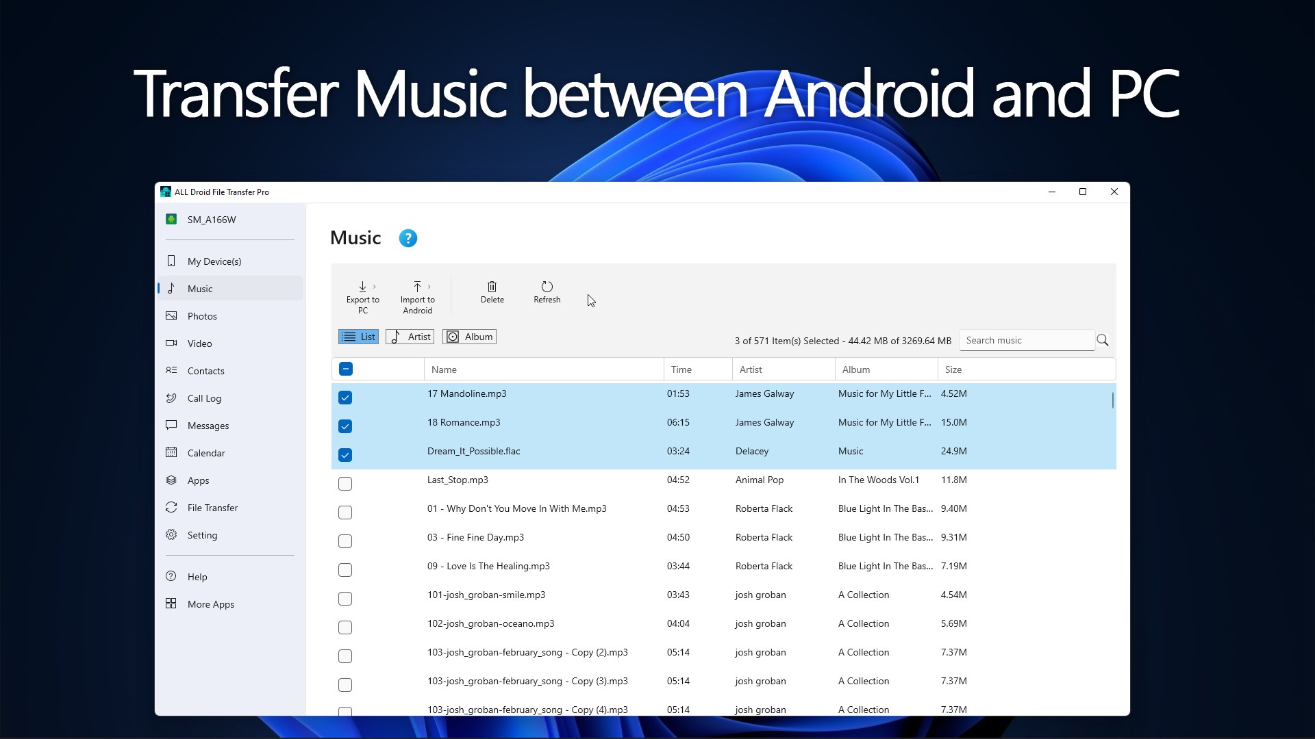 ALL Droid File Transfer Pro screenshot