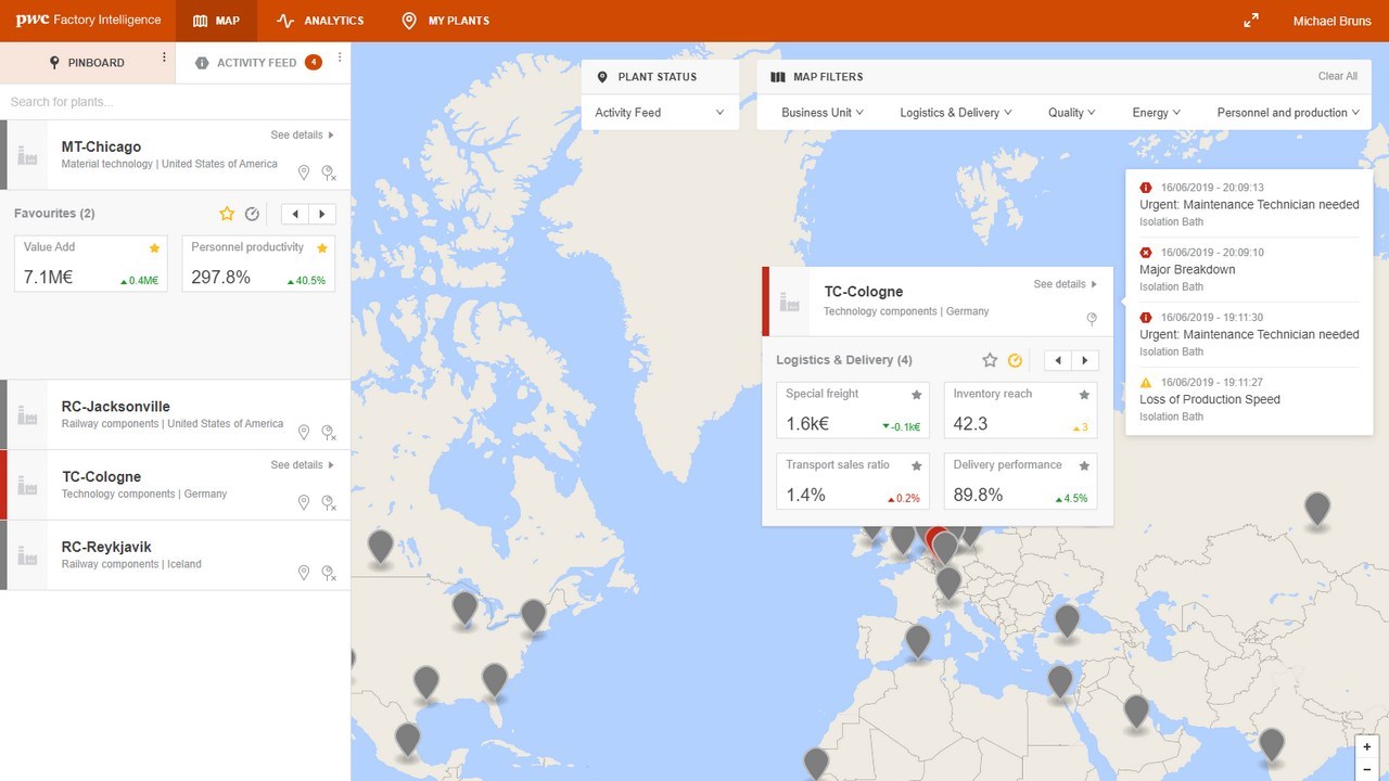 Snapshot 2 of PwC Factory Intelligence