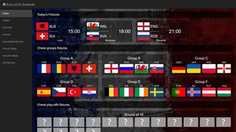 Euro 2016 Schedule Screenshots 1