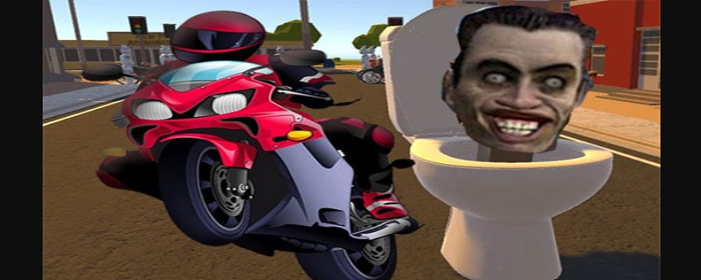Skibidi Toilet Moto Bike Racing Game marquee promo image