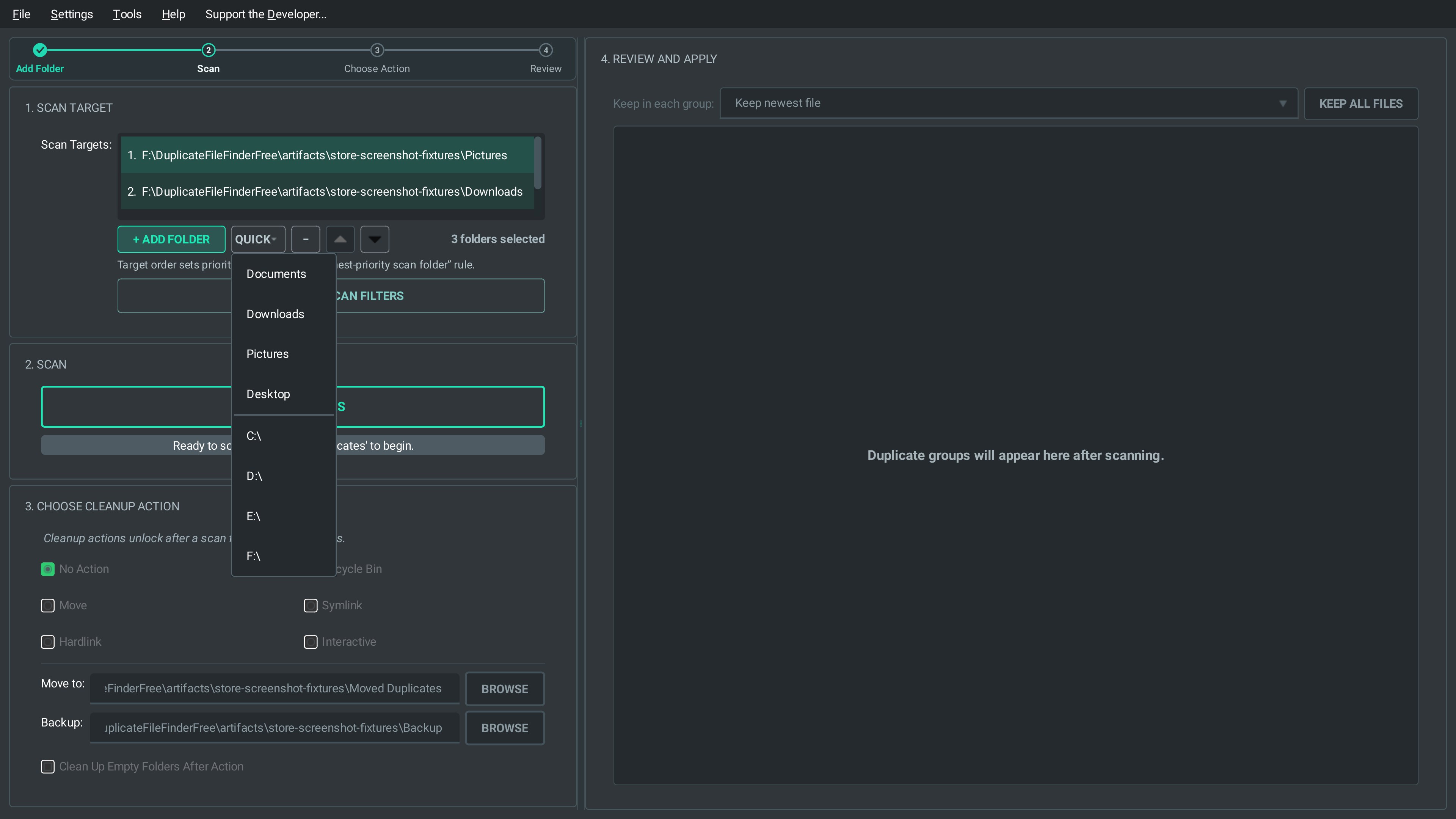 Duplicate File Finder Free screenshot