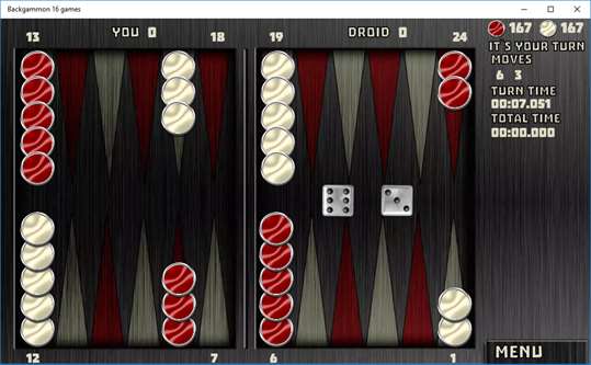 Backgammon 16 games screenshot 4