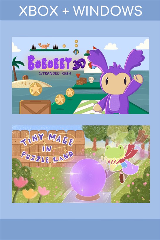 Box shot of Bobobby 3D: Stranded Rush / Tiny Mage in Puzzle Land (Bundle)