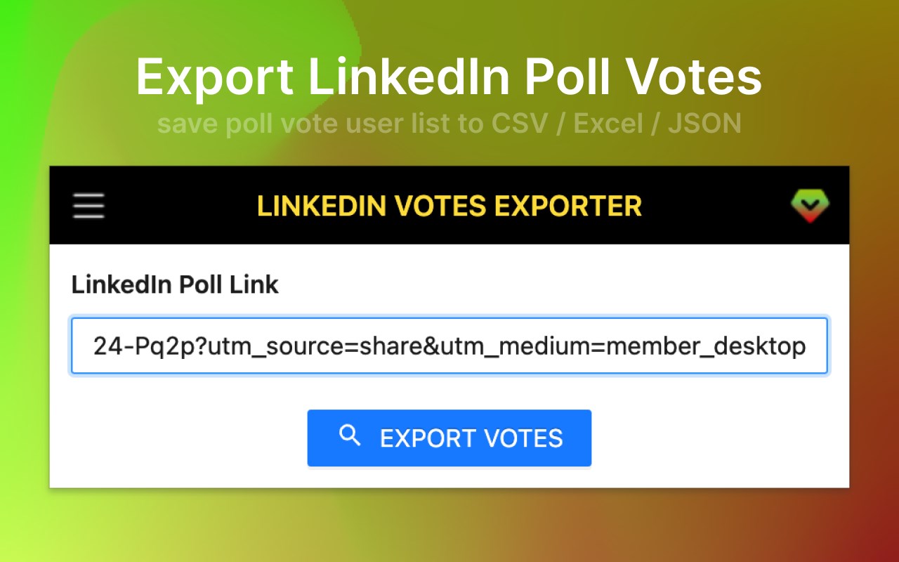 Poll Votes Export for LinkedIn™️