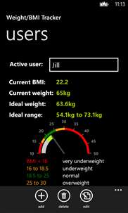 Weight/BMI Tracker screenshot 3