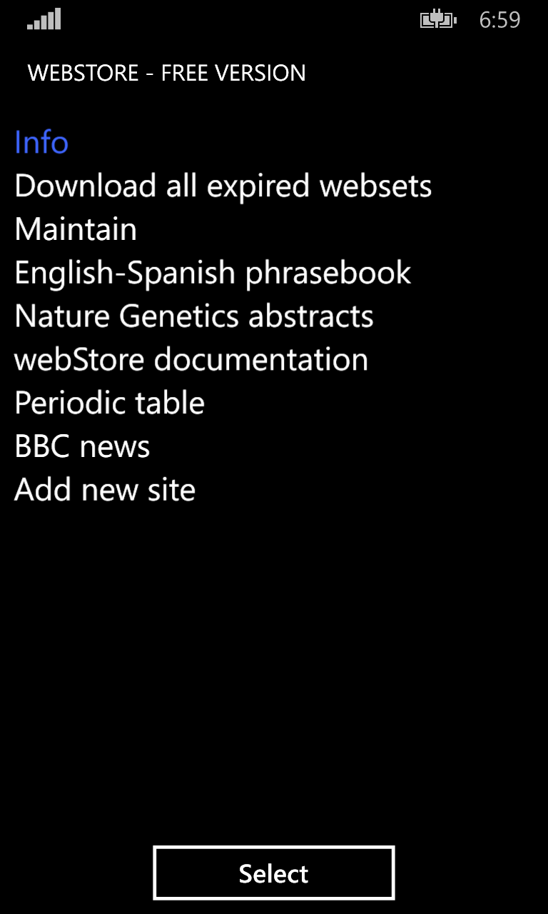 Captura 1 webStore free windows