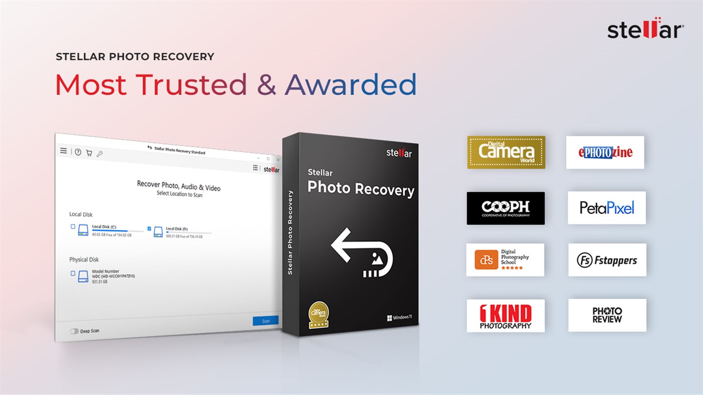 #1. Stellar Photo Recovery (Windows) 게시자: Stellar Data Recovery Inc.
