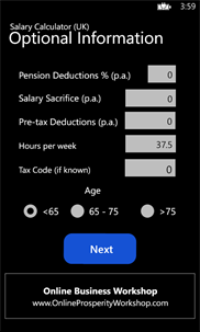 Income Calculator (UK) screenshot 2