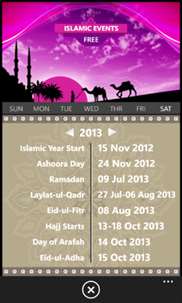 Islamic Calendar Free screenshot 3