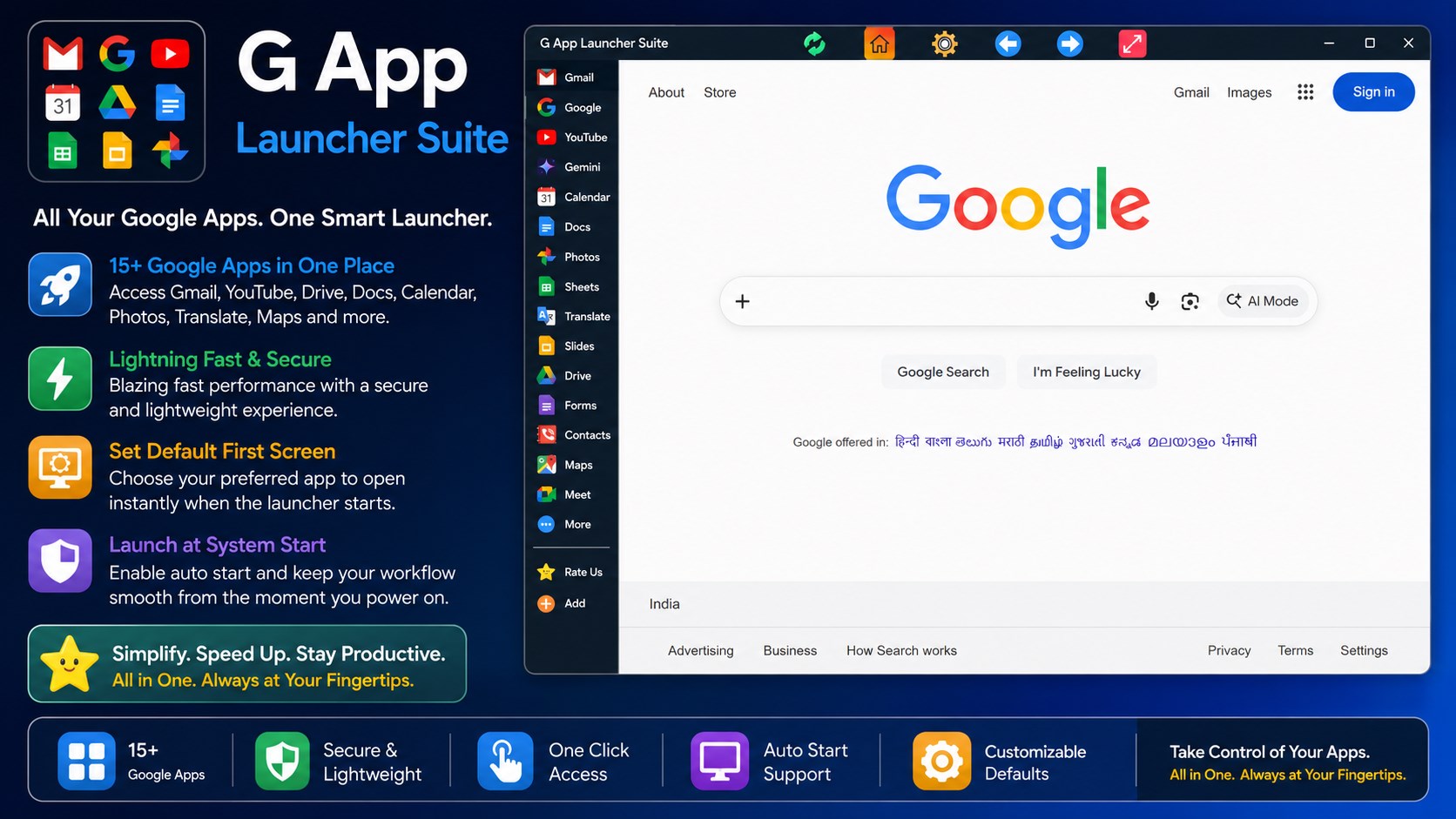 G App Launcher Suite screenshot