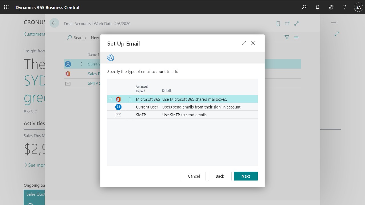 Snapshot 1 of Email - Microsoft 365 Connector