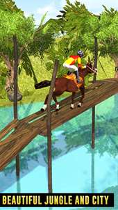 Wild Horse Crazy Run 3D - Tiger Chase Ghost Rider screenshot 4