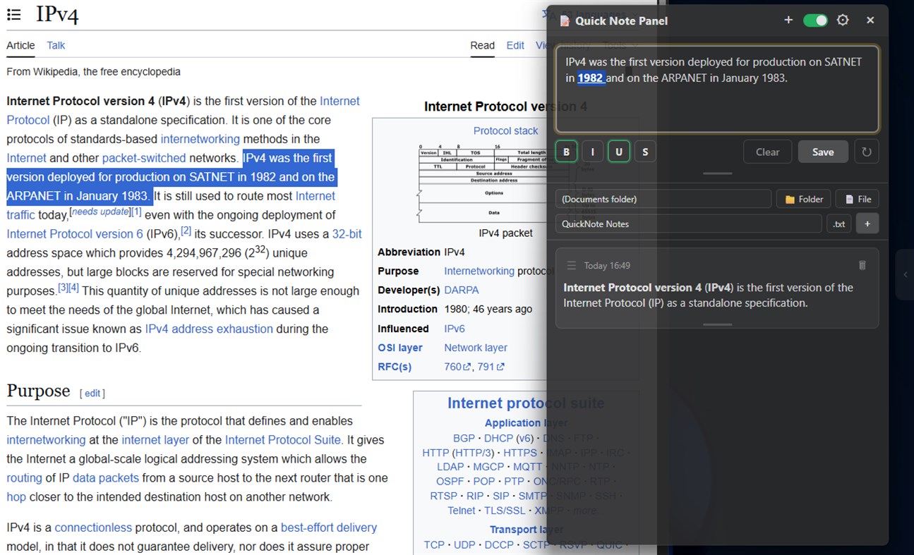 #2. Quick Note Panel (Windows) De: appstogostudio