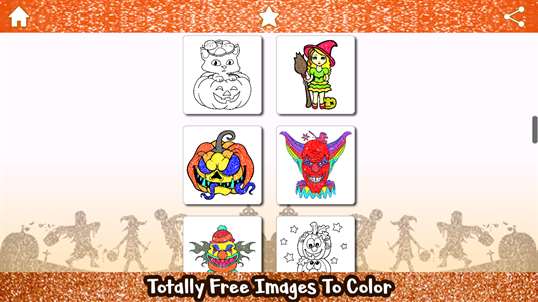 Halloween Glitter Color by Number: Adult Coloring Book screenshot 1