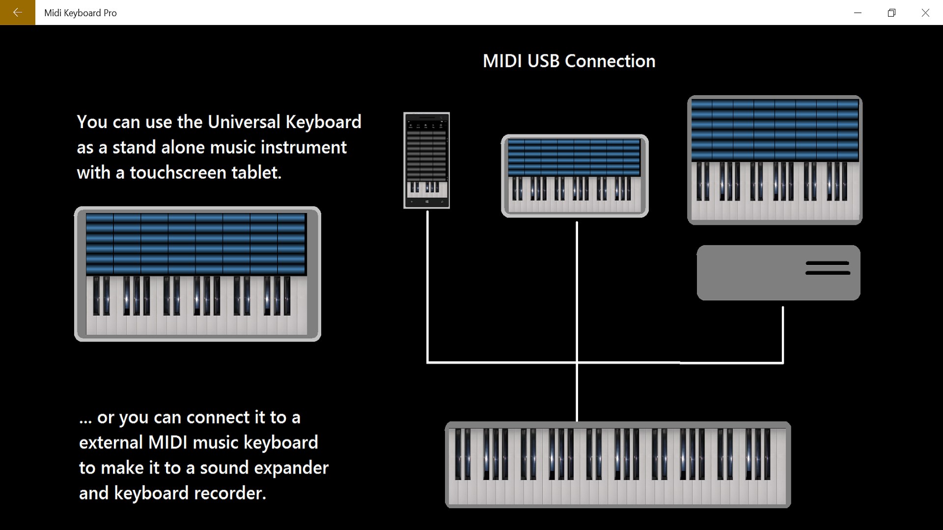 MIDI Keyboard Pro Screenshot