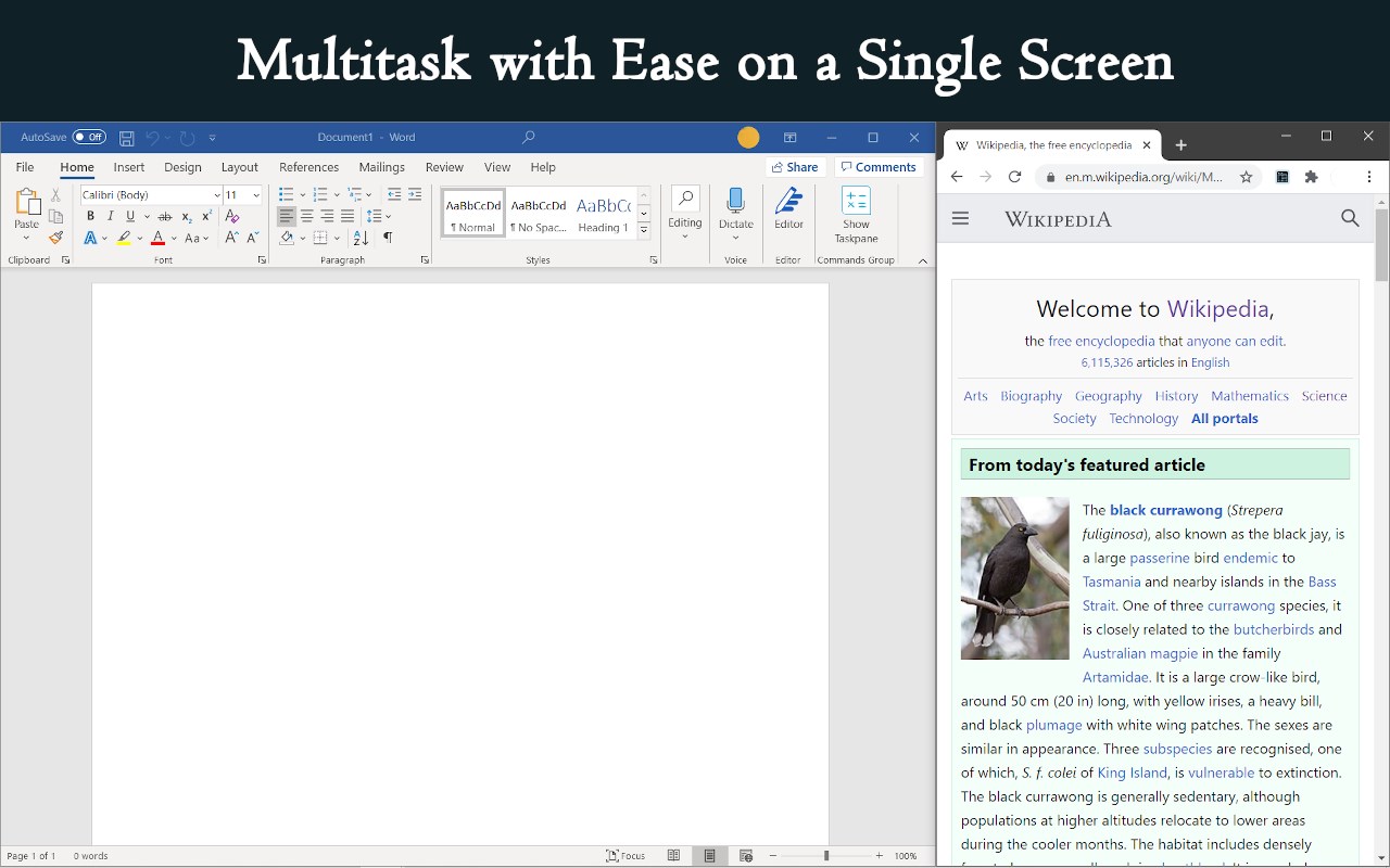 Sideview Plus: Multitask w/o Second Monitor