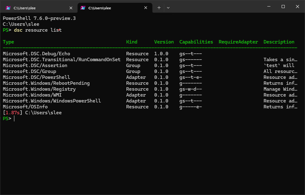 DesiredStateConfiguration screenshot