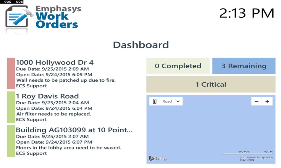 Work Order Touch Tablet (Windows) By: Emphasys PHA