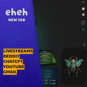 eheh — New Tab with Reddit, Twitch, ChatGPT, YouTube icon