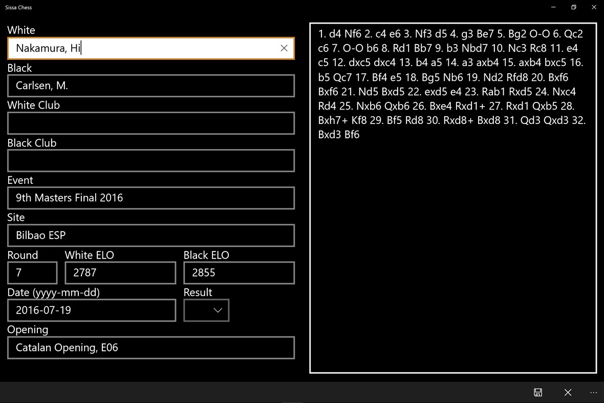 #5. Sissa Chess (Windows) Podle: Ostman